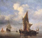 Calm Sea wet VELDE, Willem van de, the Younger
